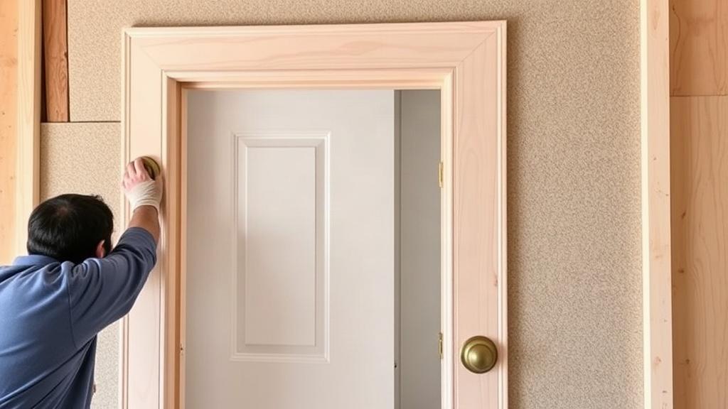 Innentüren setzen – Zargenschaum, Ausrichtung und Drückergarnituren. Ausrichtung der Zarge: Lot, Flucht und ein gleichmäßiger Türspalt Innentüren setzen – Zargenschaum, Ausrichtung und Drückergarnituren. Ausrichtung der Zarge: Lot, Flucht und ein gleichmäßiger Türspalt