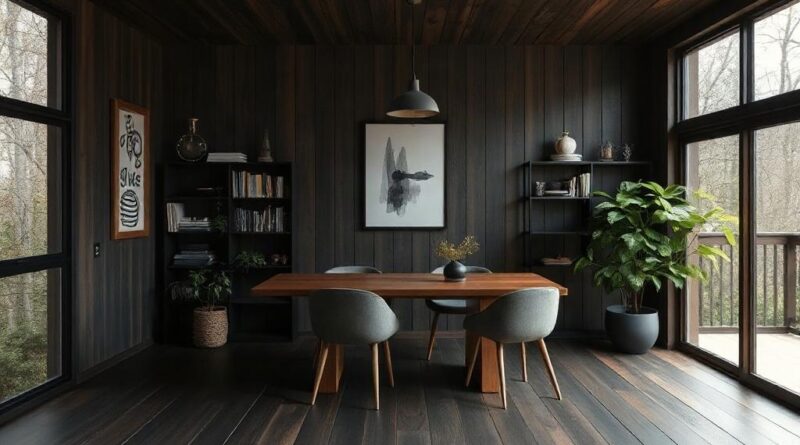 Dunkles Holz im Innenraum richtig einsetzen: So wird es leicht, warm und modern